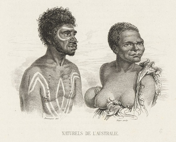 Title: Naturels de l'Australie | Date: c.1840 | Technique: etching and engraving, printed in black ink, from one plate