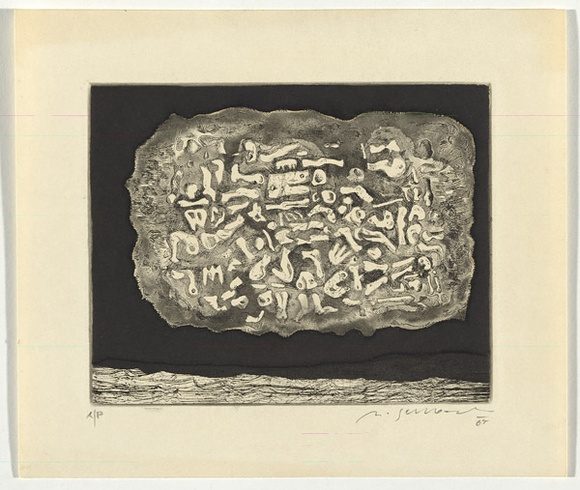 Artist: SELLBACH, Udo | Title: (Jigsaw) | Date: 1964 | Technique: etching and aquatint printed in black ink, from one plate