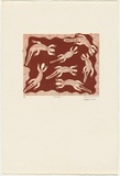 Artist: Clarmont, Sammy. | Title: Yichun | Date: 1997, November | Technique: etching, printed in red ochre ink, from one plate