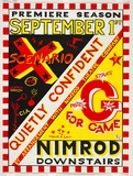 Artist: UNKNOWN, Artist | Title: Quietly confident, Nimrod Downstairs | Date: (1980) | Technique: screenprint, printed in colour, from multiple stencils