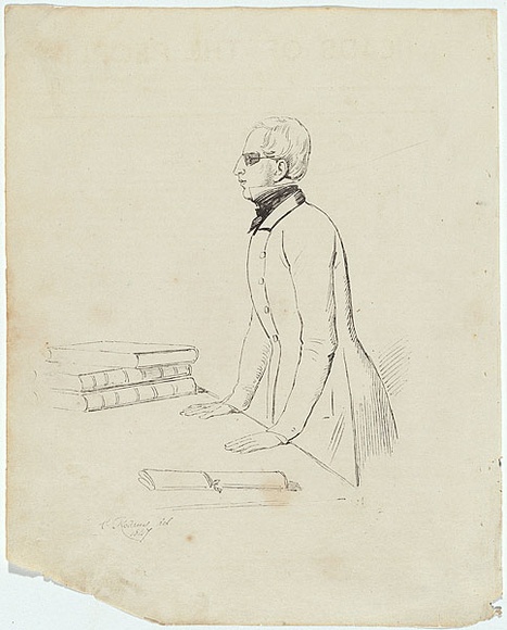Artist: Rodius, Charles. | Title: The orator [Robert Lowe]. | Date: 1847 | Technique: pen-lithograph, printed in black ink, from one stone