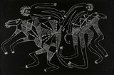 Artist: Kauage, Mathias. | Title: Cowboys | Date: 1969 | Technique: screenprint, printed in black and white ink, from two screens