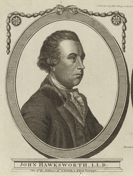 Title: John Hawksworth L.L.D. One of the Editors of 'Cook's First Voyage' | Date: c.1784 | Technique: engraving, printed in black ink, from one plate