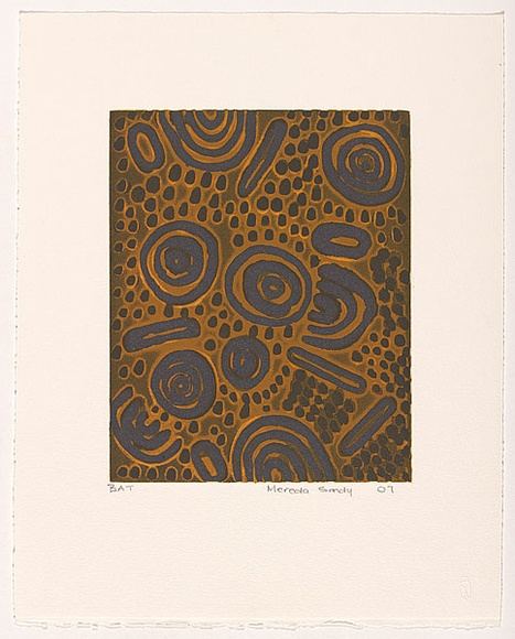 Artist: Sandy Nungurrayi, Mereda. | Title: Untitled (1). | Date: 2006 | Technique: open-bite and aquatint with colour roll, printed in colour, from multiple plates