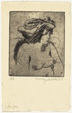 Artist: WALKER, Murray | Title: Jennifer | Date: 1965 | Technique: drypoint, printed in black ink, from one plate