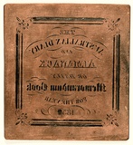 Title: copper plate for The Australian diary and almanac | Date: c.1852 | Technique: engraved copper plate