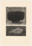 Title: Bowl and shell | Date: 1980 | Technique: drypoint, printed in sepia ink, from two plates