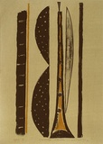 Artist: Lincoln, Kevin. | Title: Yellow flute | Date: 1991 | Technique: lithograph, printed in colour, from two stones
