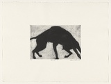 Artist: Williams, Deborah. | Title: Dog fight II, | Date: 1994 | Technique: etching; printed in black ink, from one plate