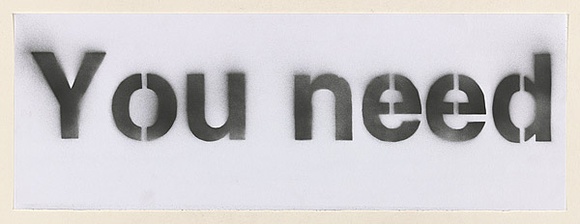 Artist: Azlan. | Title: You need terrorism. | Date: 2003 | Technique: stencil, printed in black ink, from one stencil