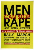 Artist: ACCESS 11 | Title: Men can stop rape | Date: 1992, September | Technique: screenprint, printed in green, red and black ink, from three stencils