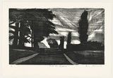 Artist: AMOR, Rick | Title: Into the garden [2]. | Date: 1993 | Technique: woodcut, printed in black ink, from one block
