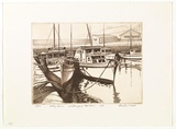 Artist: PLATT, Austin | Title: Sally Anne, Wollongong harbour | Date: 1981 | Technique: etching, printed in black ink, from one plate