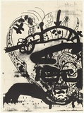 Artist: Olsen, John. | Title: My friend Rapotec | Date: 1984 | Technique: lithograph, printed in black ink, from one stone | Copyright: © John Olsen. Licensed by VISCOPY, Australia