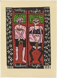 Artist: HANRAHAN, Barbara | Title: Wedding night | Date: 1977 | Technique: screenprint, printed in colour, from four stencils