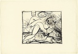Artist: BOYD, Arthur | Title: Lovers below brasso tin. | Date: (1962-63) | Technique: drypoint, printed in black ink, from one plate | Copyright: Reproduced with permission of Bundanon Trust