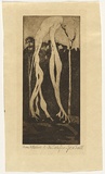 Artist: TRAILL, Jessie | Title: Man and Nature 2: The Sacrifice | Date: 1914 | Technique: aquatint, printed in warm black ink, from one plate