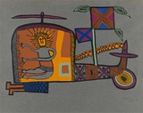 Artist: Kauage, Mathias. | Title: Helicopter | Date: 1974 | Technique: screenprint, printed in colour, from six stencils