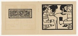 Artist: Beadle, Paul | Title: Christmas card, Christmas card from Paul and Nanette Beadle to Douglas Annand. | Date: c.1950 | Technique: woodcut, printed in black ink, from one block