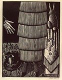 Artist: Klein, Deborah. | Title: See the lady sawn in half! | Date: 1997 | Technique: linocut, printed in black ink, from one block