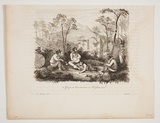 Title: Groupe de convicts dans un défrichement. [Group of convicts in a clearing] | Date: 1835 | Technique: engraving, printed in black ink, from one plate