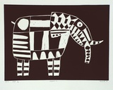Artist: Marshall, John. | Title: Elephant I | Date: 1991 | Technique: linocut, printed in black ink, from one block