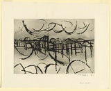 Artist: Grey-Smith, Guy | Title: Salt flats | Date: 1975 | Technique: etching printed in black, with plate-tone, from one plate