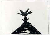 Artist: Roberts, Neil. | Title: Eruptions 14 | Date: 1991 | Technique: pigment-transfer, printed in brown ink, from one bitumen paper plate