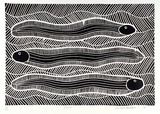 Artist: HUDSON, Vanessa | Title: Eels | Date: 1992 | Technique: linocut, printed in black ink, from one block