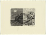 Artist: Adams, Mae. | Title: not titled (day and night) | Date: 1987, February | Technique: lithograph, printed in black ink, from one stone | Copyright: © Mae Adams. Licensed by VISCOPY, Australia