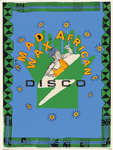 Artist: Soeterboek, Will. | Title: Mad African Wax disco. | Date: 1983-84 | Technique: screenprint, printed in colour, from four stencils