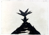Artist: Roberts, Neil. | Title: Eruptions 13 | Date: 1991 | Technique: pigment-transfer, printed in brown ink, from one bitumen paper plate