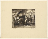 Title: Dockyard | Date: 1949 | Technique: etching, printed in brown ink, from one plate