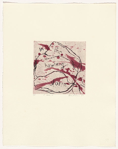 Artist: Headlam, Kristin. | Title: Oh Rose VI | Date: 1997 | Technique: aquatint and drypoint, printed in colour, from two copper plates