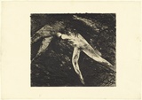 Artist: BOYD, Arthur | Title: Dark joined figures. | Date: (1962-63) | Technique: etching and aquatint, printed in black ink, from one plate | Copyright: Reproduced with permission of Bundanon Trust