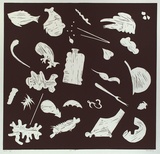 Artist: Marshall, John. | Title: Still life | Date: 31 May 1991 | Technique: linocut, printed in black ink, from one block