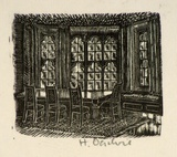 Artist: OGILVIE, Helen | Title: (Vice Chancellor's office) | Date: (1953) | Technique: wood-engraving, printed in black ink, from one block