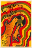 Artist: Young, Ray. | Title: Dingo disco | Date: 1980 | Technique: screenprint, printed in colour, from four stencils | Copyright: © Raymond John Young