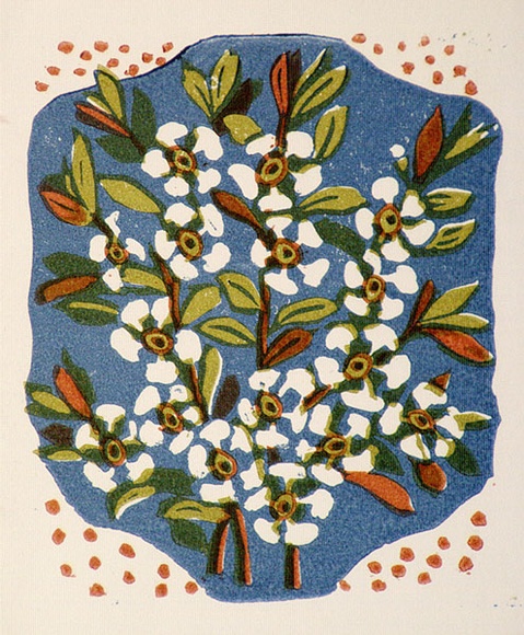 Artist: OGILVIE, Helen | Title: Tea tree | Date: 1953 | Technique: linocut, printed in colour, from multiple blocks