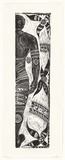 Artist: Kaikilekofe, Patrice. | Title: Tama (Young man). | Date: 2000 | Technique: woodcut, printed in black ink, from one block