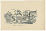 Title: Klemzig (a German village on the Torrens) | Date: c.1880s | Technique: transfer-lithograph, printed in dark green, from one stone [or plate]