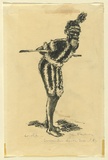 Title: Corroboree Dress, Aranda Tribe, C.A. | Date: 1930s | Technique: monotype, printed in black ink