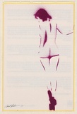 Artist: NUROK, | Title: Not titled [purple nude]. | Date: 2003 | Technique: stencil, printed in purple ink, from one stencil