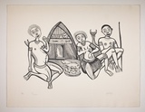 Artist: Morububuna, Martin. | Title: Yausa | Date: 1983 | Technique: screenprint, printed in black ink, from one photo-stencil