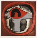 Artist: LAWTON, Tina | Title: not titled | Date: c.1965 | Technique: linocut, printed in black ink, from one block