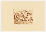 Artist: Inkamala, Alison. | Title: Emu | Date: 2004 | Technique: drypoint etching, printed in brown ink, from one perspex plate