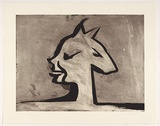 Artist: Ely, Bonita. | Title: Janus | Date: 1990 | Technique: etching and aquatint, printed in black ink, from one copper plate