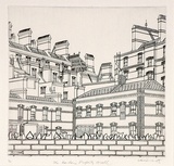 Artist: Coventry, Frederick. | Title: The barbaric property wall. | Date: 1929-30 | Technique: engraving, printed in black ink, from one copper plate