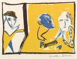 Artist: Allen, Davida | Title: It takes two to tango | Date: 1991, July - September | Technique: lithograph, printed in colour, from three plates