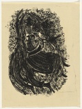 Artist: HANRAHAN, Barbara | Title: Satyr carrying off woman | Date: 1960 | Technique: lithograph, printed in black ink, from ones stone